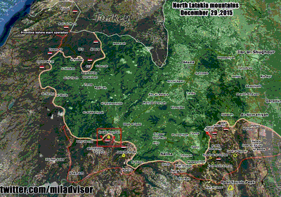 Оперативная карта северная Латакия Сирия 17 02 2016