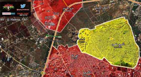 Оперативная карта Алеппо 28 07 2016