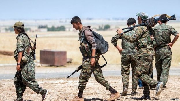 Наступление курдов на севере Ракки