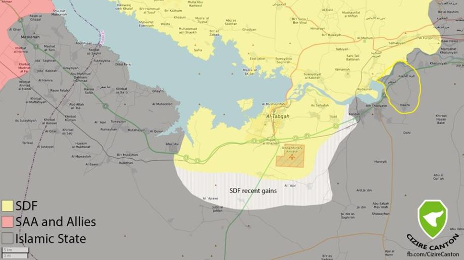 Подробная карта Ракки на 31 05 2017