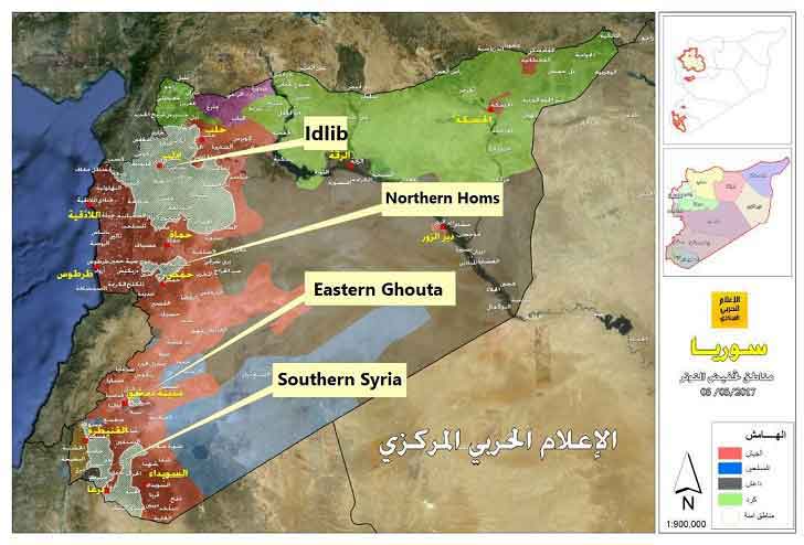 Зоны деэскалации в Сирии