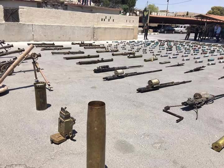 Партия оружия, конфискованная силовками под Дамаском у боевиков ан-Нусры