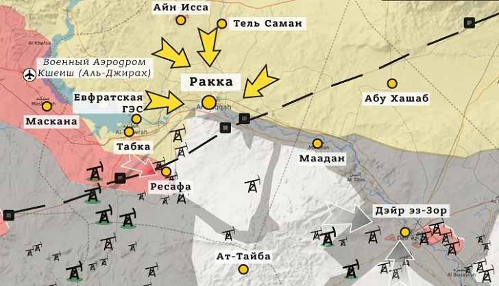 Карьа боевых действий в провинции Ракка