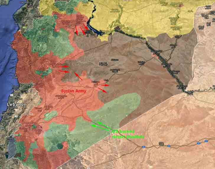 Карта Сирии 01 06 2017