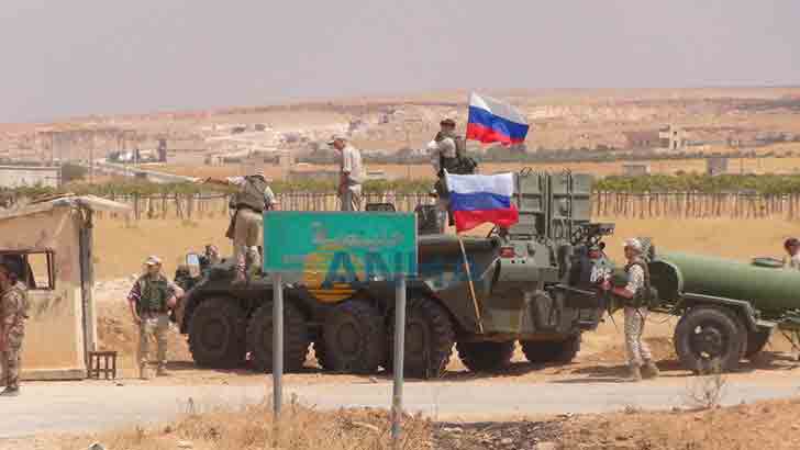 Российские военные обустраивают блокпост на севере Алеппо