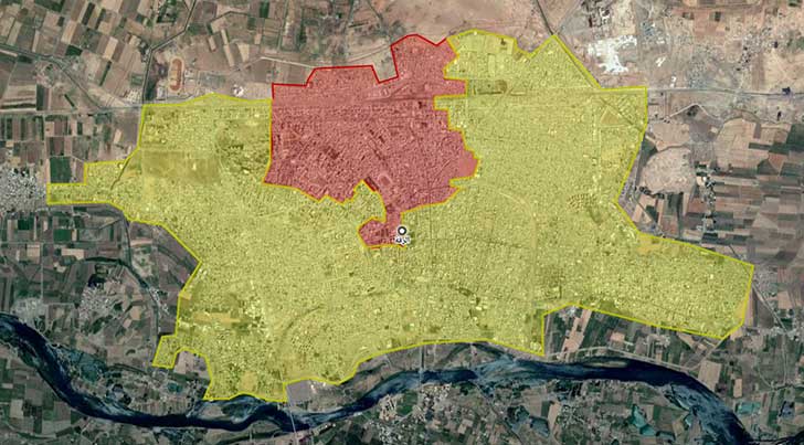 Карта Ракки на 26 09 2017