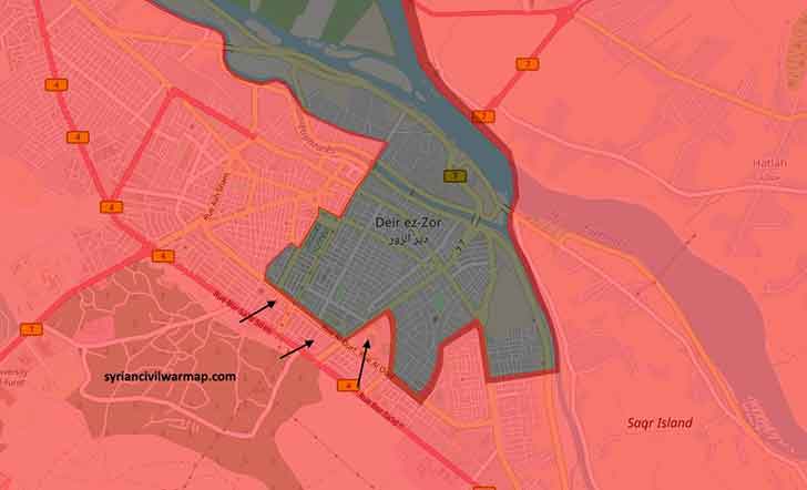 Карта города Дейр-эз-Зор 30 10 2017