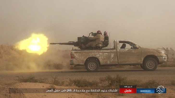 Боевики ИГ обстреливают позиции SDF у месторождения Аль-Омар