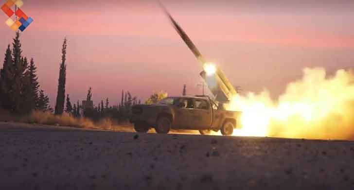Сирийская армия нанесла удар ракетами с напалмом