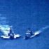 Российский корабль чуть не протаранил американский крейсер – видео