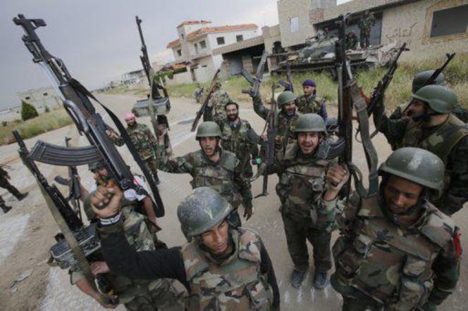 Сирийская армия празднует перемирие