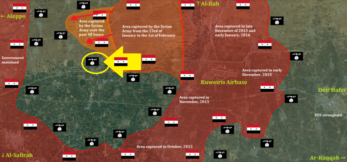 Обзор оперативной карты восточное Алеппо Сирия 04 02 2016