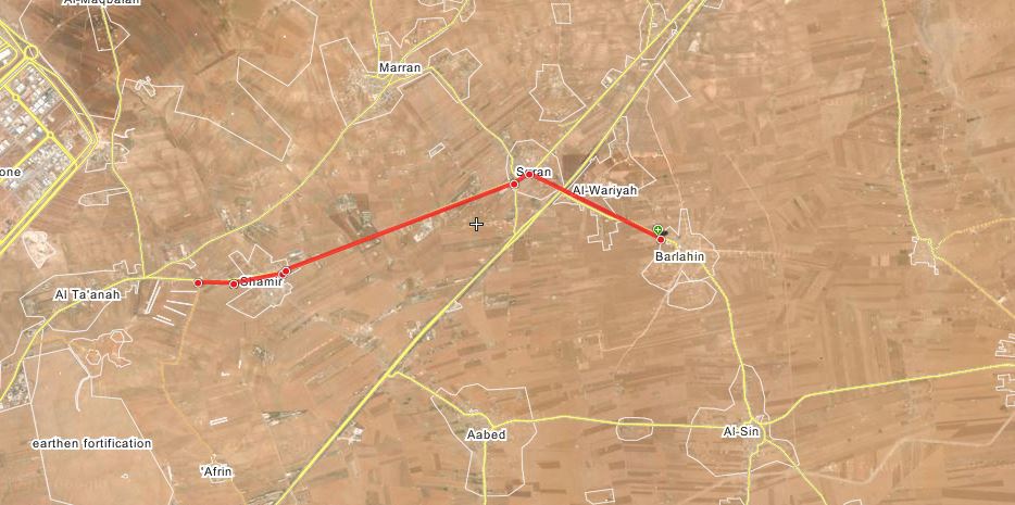 Обзор оперативной карты восточное Алеппо Сирия 19 02 2016