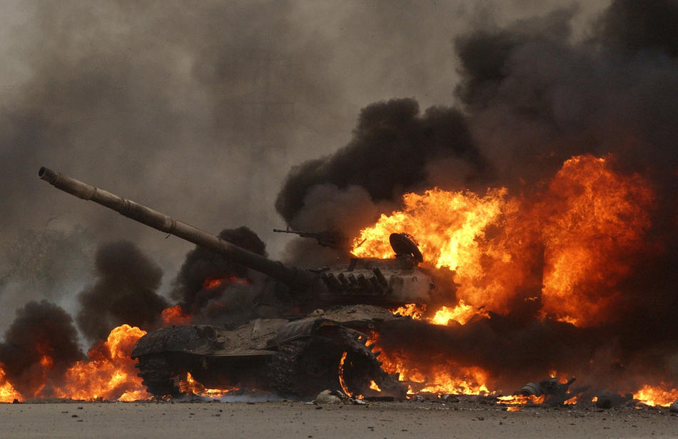 Уничтоженный Т-72 джихадистов