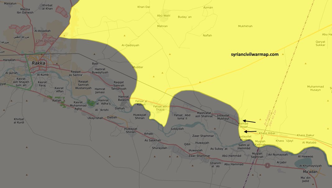 Карта восточной Ракки
