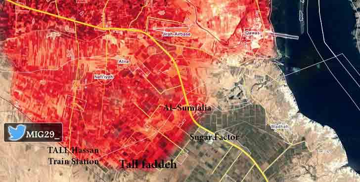 Карта юго-восточного Алеппо