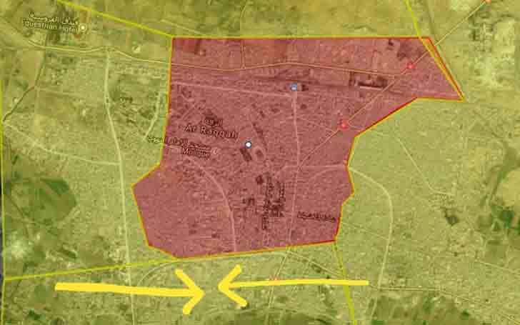 Карта города Ракка 11.08.2017