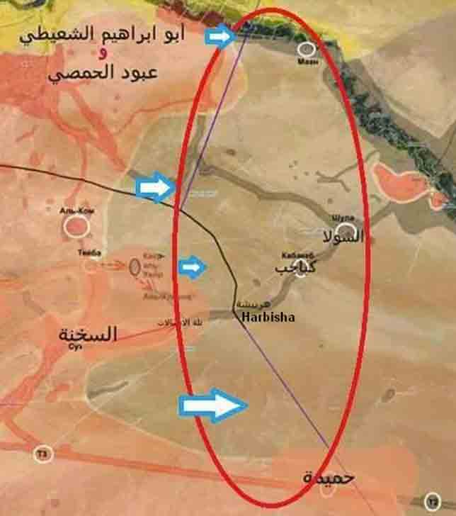 Сирийская армия вышла к н.п. Харабиша