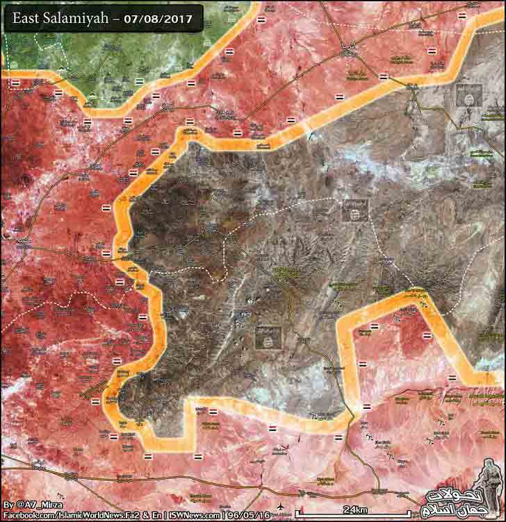 Карта восточной Хамы 08 08 2017