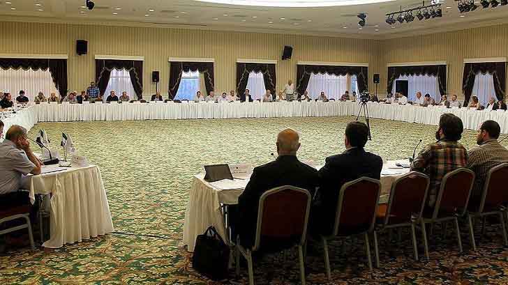 Заседание Национальной коалиции оппозиционных и революционных сил Сирии проходящее в Стамбуле