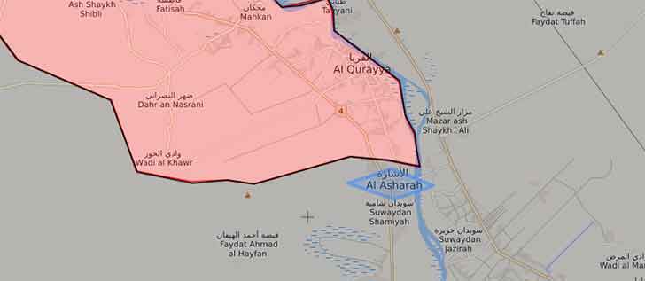 Карта операции ВС САР в районе н.п. Аль-Ашара