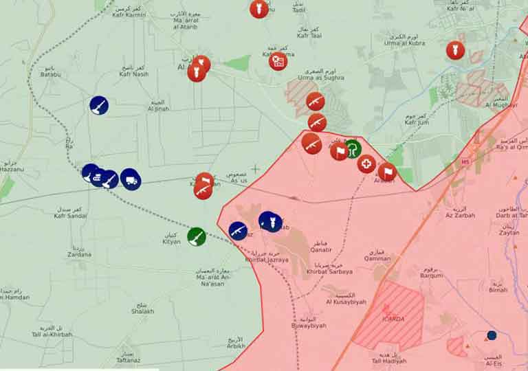 Оперативная карта юго-западного Алеппо на 13 02 2020