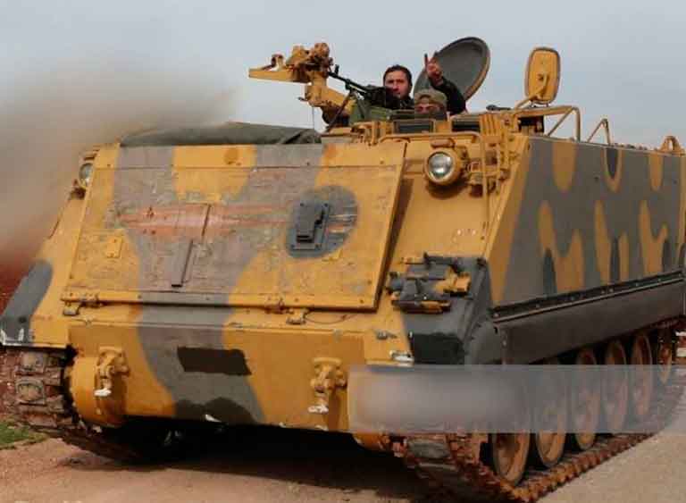 Бойцы сирийской армии захватили турецкую ронемашину