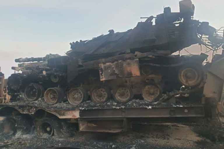 Сирийская артиллерия сожгла турецкий конвой: танки превратились в ошметки