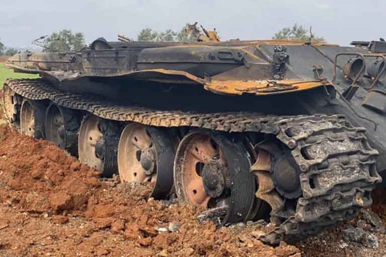 Российская ракета оторвала башню турецкому танку