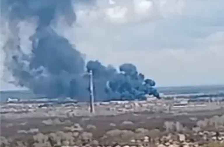 Сильный взрыв на Луганщине: горит воинская часть ВСУ